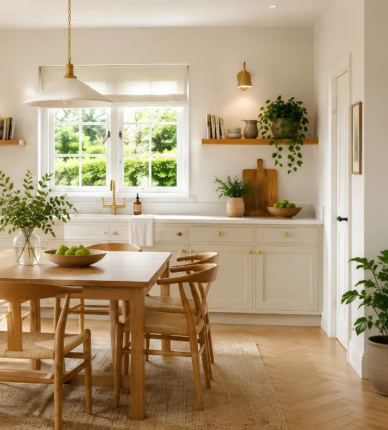 Rental Property Cleanouts: a furnished dining area and kitchen in a rental property
