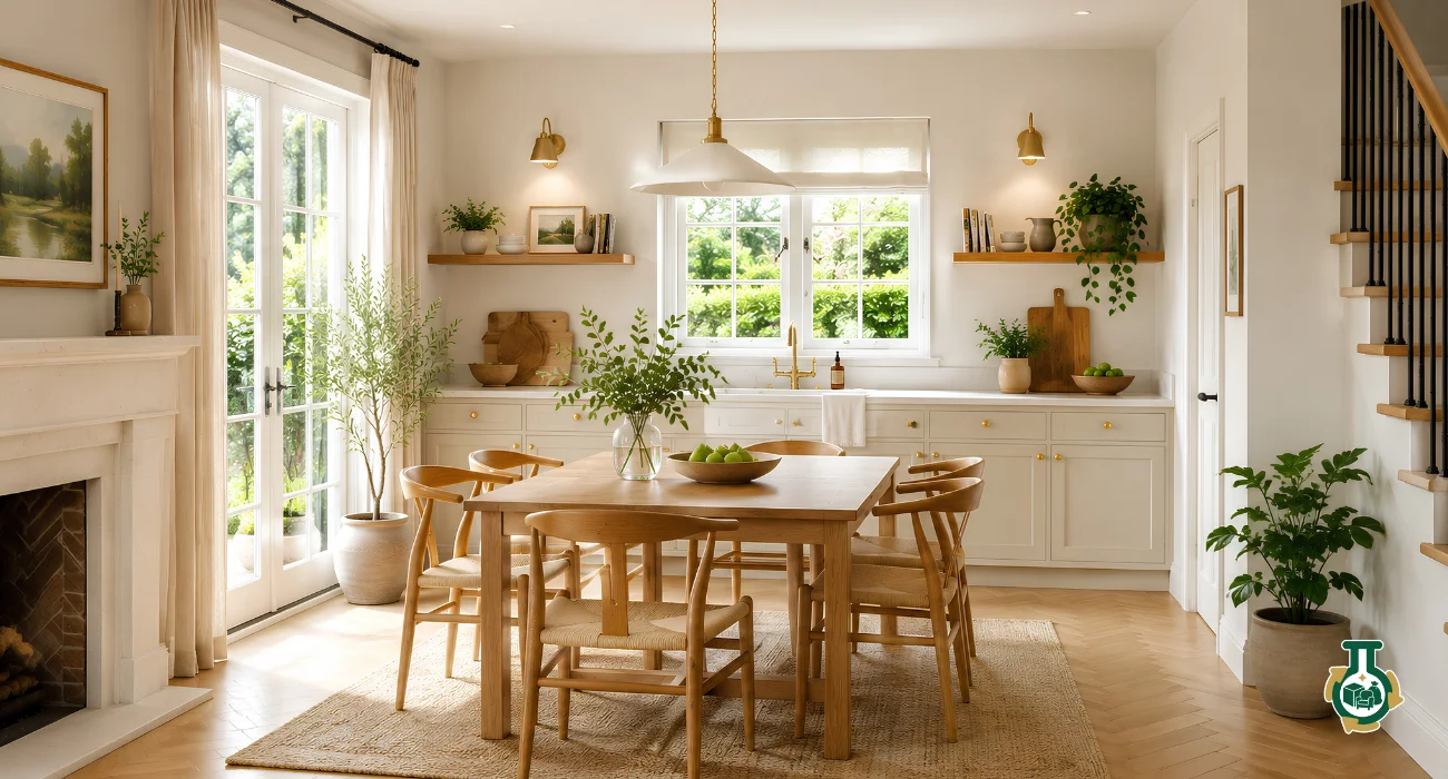 Rental Property Cleanouts: a furnished dining area and kitchen in a rental property